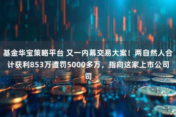 基金华宝策略平台 又一内幕交易大案!两自然人合计获利853万遭罚5000多万,指向这家上市公司